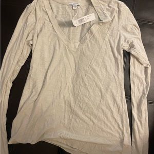 Women James perse relaxed vneck long sleeve